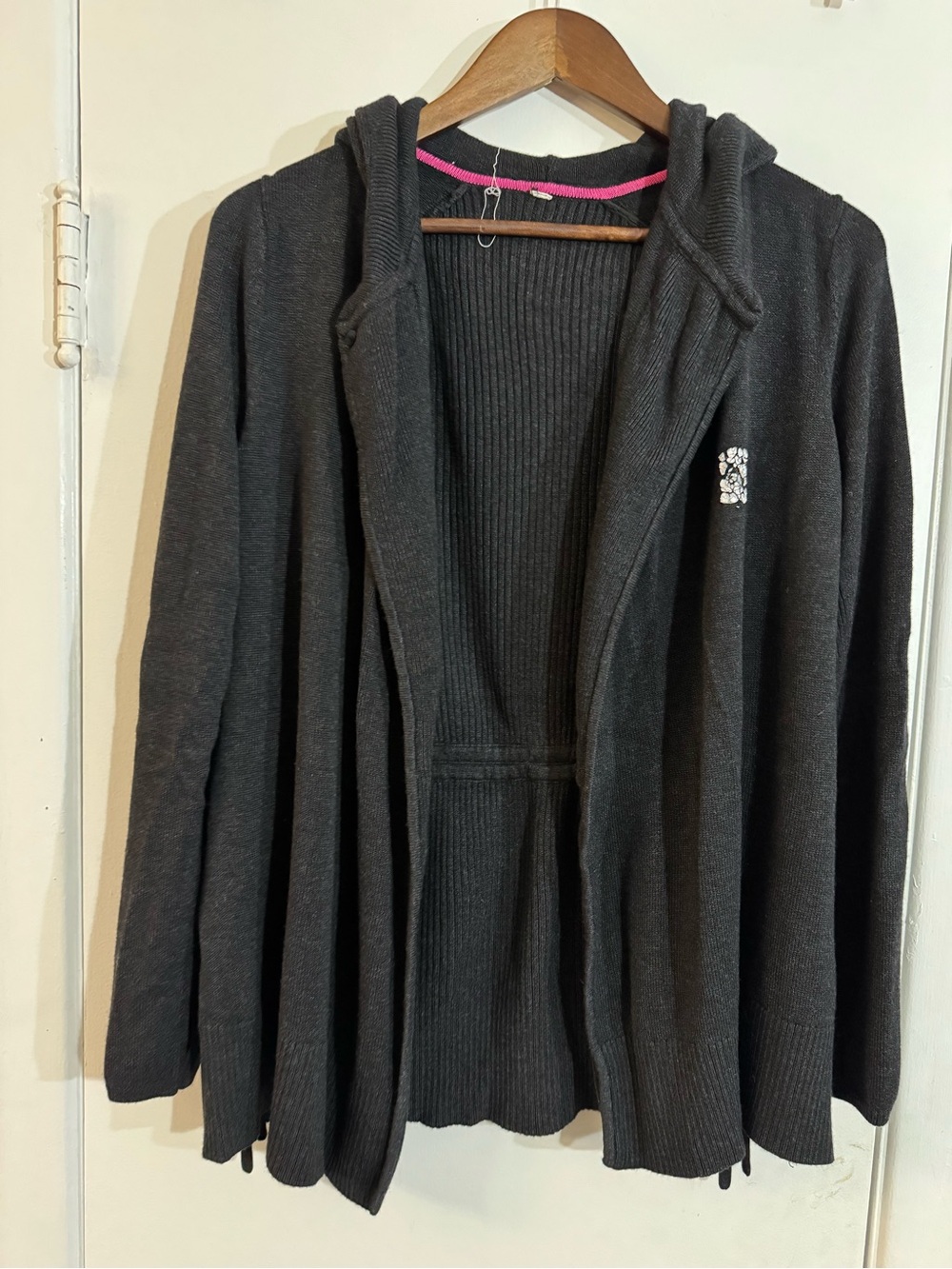 lululemon athletica Dark Gray Hooded Open-Front Cardigan